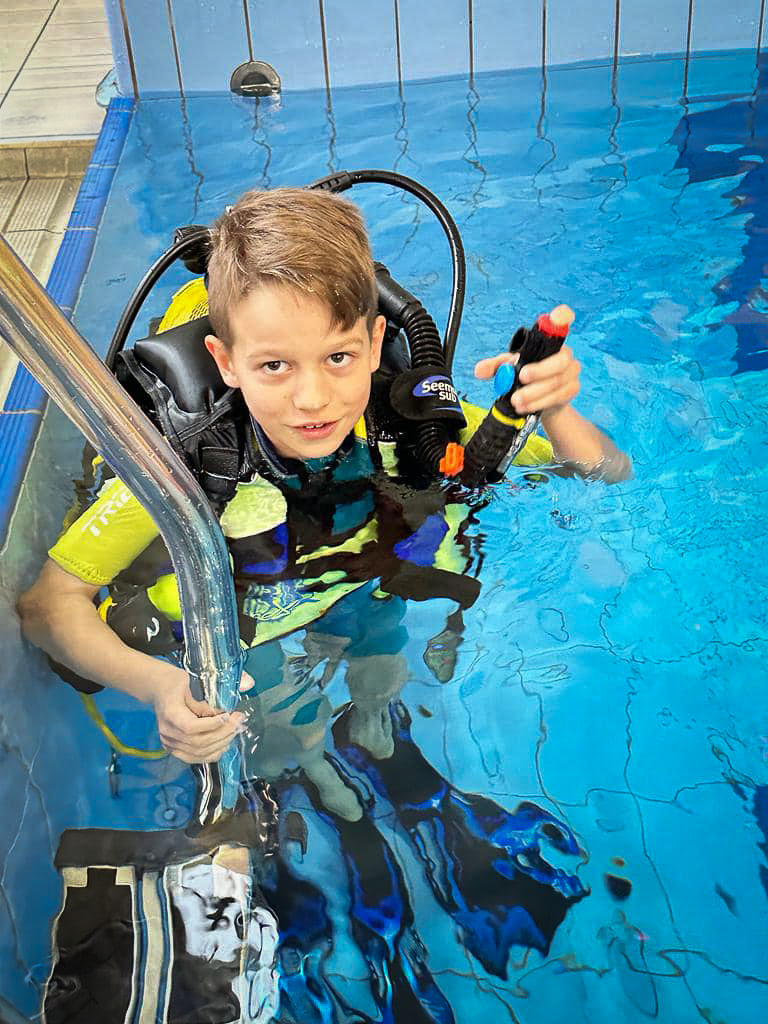 Kurs Wprowadzający do Nurkowania dla dzieci - SSI Scuba Diver.