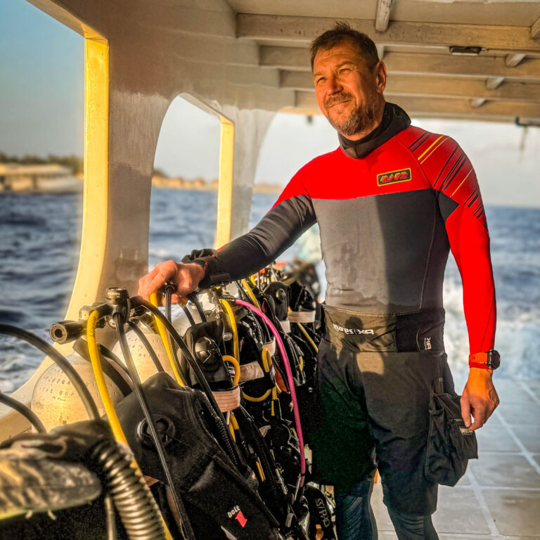 Waldek Świderski. Instruktor SSI. Szkoła Nurkowania Aquanautic, Zielona Góra.